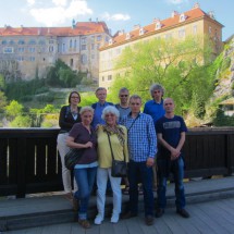The Lorenz family with the castle of Cesky Krumlov